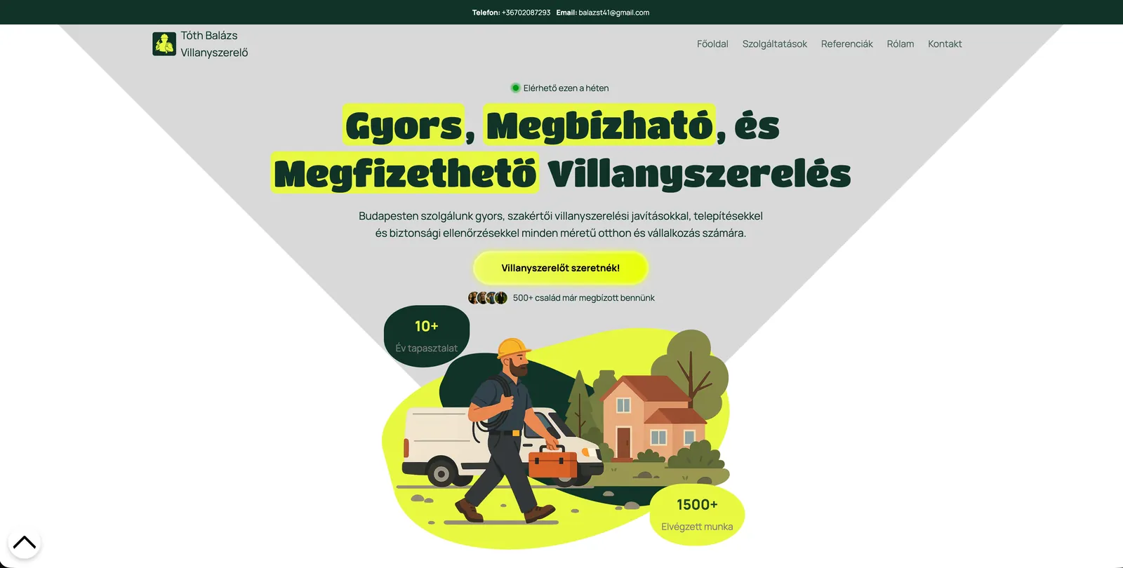 Topvill weboldal