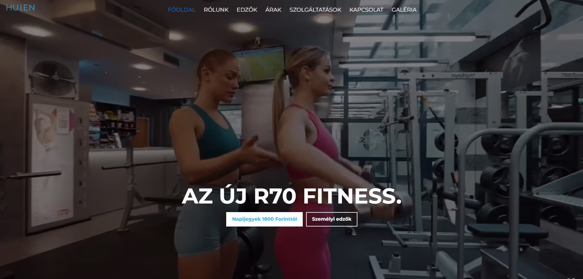 R70 Fitness weboldal